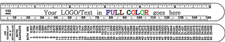 Customized Pocket Clip Rulers with Logo in Color