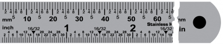06"/150mm "Easy Read" Stainless Steel Rulers