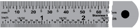 12"/300mm Heavy Duty "Easy Read" Stainless Steel Rigid Rulers