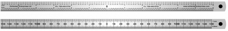12" Metric/Inch Center Finding Rulers (6"-0-6")