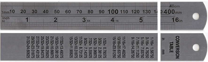 16 400 Mm Heavy Duty Hardened Stainless Steel Rulers