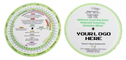 Customized 12 cm Diameter Pregnancy Due Date Calculator with LOGO/Text in Black