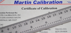 24" /600 mm High Precision Ruler w/ Certificate of Calibration Traceable to NIST